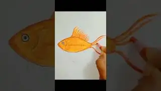 Easy fish  drawing #glodfish-drawing #goldfish-video
