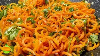Cómo hacer ESPAGUETI de ZANAHORIA Saludable y Delicioso