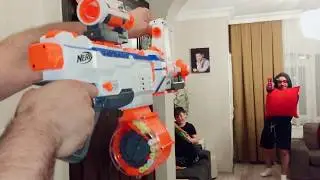 NERF WAR , Ailece Nerf savaşı,EFE ile KEREM