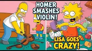 Simpsons Funny Moments | Homer Smashes Bart's Violin & Lisa Goes Crazy