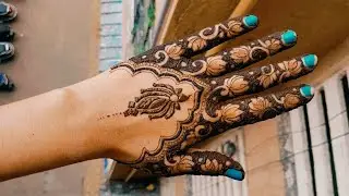 Hina khan wedding mehndi design step by step | hina khan ki shadi ki mehndi | bridal mehndi design