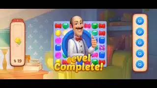 Homescapes before level 1 puzzle and level 1 and puzzle after level 1