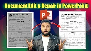 PowerPoint 2025 Tutorial | Damage Photo Repair, Text Edit & Background Change