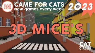 CAT CRAZY GAME  4K - 20 Minutes - Catch mouse or mices with sounds