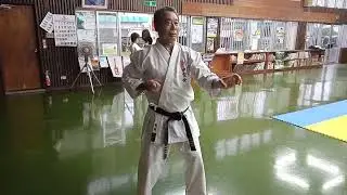 Okuhama Shinmatsu Sensei 10 Dan Uechi ryu karate / Seiryu bunkai application Gushikawa Okinawa dojo