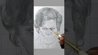 Allu Arjun grid drawing | pushpa movie look | Arun Art world #shorts #alluarjun #pushpa