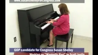 GOP candidate for Congress Susan Shelley plays Scott Joplin's 