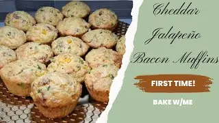 I Made Cheddar Jalape&ntilde;o Bacon Cornbread Muffins for the First Time 🌽🧀🔥