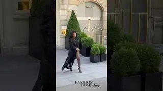 Cardi B headed to the @balenciaga show wearing a #balenciaga look and voluminous @fashionbombhair .