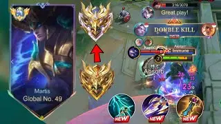 MARTIS PERFECT & MANIAC IN RANK!! GMAEPLAY | BEST BUILD & 2025  😋MLBB GAMEPLAY