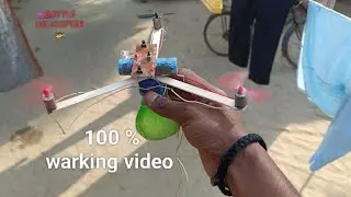 How to make Bottle HELICOPTER 🚁 project. Home made diy icecream stick atteched 