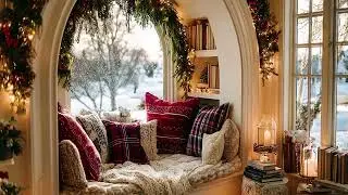 Cozy Winter Reading Nook ❄️📖 Soft Snowfall Ambience for Relax, Sleep & Focus