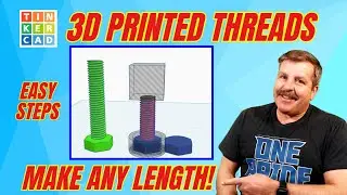 Make Perfect 3D Printed Tinkercad Threads of ANY Length! 💯🔥