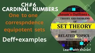 6.2 One-to-One Correspondence & Equipotent Sets | Set Theory | Chapter 6 | Urdu/Hindi