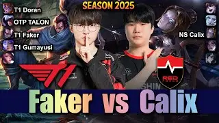 T1 Faker vs NS Calix - Faker YASUO vs Calix ORIANNA Mid - Patch 25.16 KR Ranked | lolrec