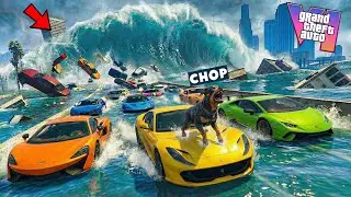 GTA 5 CHOP AND FROSTY ENTER THE TSUNAMI PARKOUR AT SEA