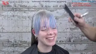 Light up my hair color and give it a trendy cut .Annika models Extreme style by TKS