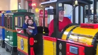 Shep and GRRRRMOMMA take a train ride at the MALL