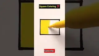 Relaxing Square Coloring 😎 #shorts #satisfying #coloring #yellow