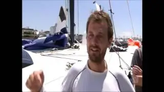 2016 Melbourne welcomes Vend&eacute;e Globe solo sailor St&eacute;phane LeDiraison ABC TV News 30-Dec-16