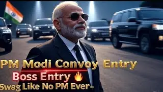 PM Modi&rsquo;s Iconic Convoy Entry | Power & Swag in Style l Never Seen Before!