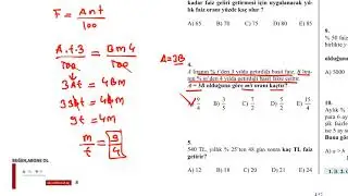 FAİZ PROBLEMLERİ TESTİ