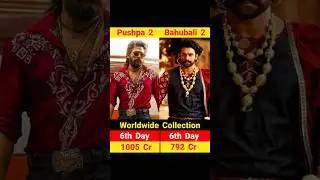 Pushpa 2 vs Bahubali 2 6th day collection #pushpa2 #bahubali2 #alluarjun #shorts