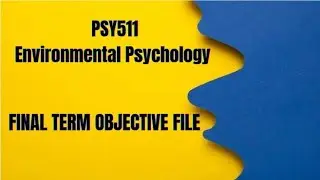 Final Term PSY511 Most important final Term objective file #psy511