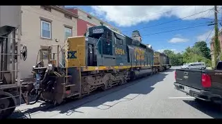 Ep50 - Street Running Grain Train & Dropping by the Berkshire Sub (CSX, L022 Street Running, Amtrak)