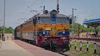 Central Railway's multi unit 21956+21881 Kalyan WAG 7M with freight train skipping Kanchrapara/ER.