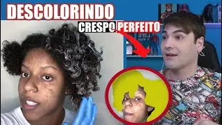 ELA  DESCOLORIU O CABELO CRESPO PERFEITO PARA FAZER MORENA ILUMINADA  | SERÁ QUE PRESTOU? 😳