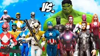 The Avengers vs Power Rangers (Mighty Morphin) 🔥 | Epic Superheroes Battle