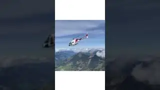 Impressive and challenging mountain peak toe-in landing