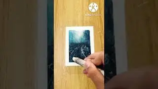 Haunted Forest 💀| Art on tiny paper 🎨| Pastelbuoy 🖍
