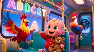 Rooster ABC Park Bus 🐓🚌🔤 | Fun Alphabet Song for Kids | Playful Nursery Rhyme
