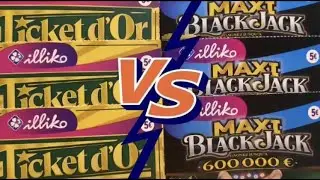 🍀 GRATTAGE DE TICKET D'OR VS MAXI BLACKJACK !!🍀