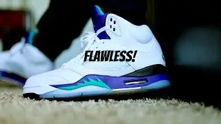 2025 Air Jordan 5 Grape VS 2013 Grape 5 (On Foot)