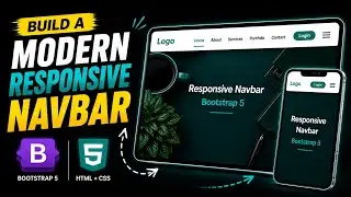 Bootstrap 5 Responsive Navbar Tutorial | Build a Modern Navbar with HTML & CSS