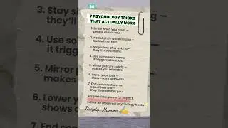 7 Psychology Tricks That Actually Work!🔥 | Real Mind Hacks You Can Try Today #psychologytricks