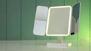 Textured 3X Trifold Mirror