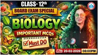 UP Board Class 12 Biology MCQs | Complete 12th Biology Most Important MCQs | UP Board Exam 2026