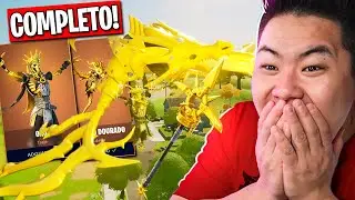 CONSEGUI O SET COMPLETO DO ORO!! *todas as skins!!* | FORTNITE