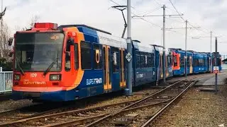 Citylink Tram-Train 205 Broken Down Tram 109 Pushing Tram-Train 205 Back To Depot