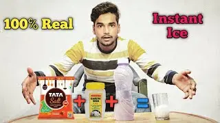 नमक से बनाया इंस्टेंट बर्फ//Instant Ice made from salt//100%Real //Experiment S2F// UPwale