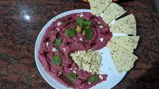 Pink🩷 Hummus Receipe/how to prepare pinku hummus/snacks/thecraftedkitchen