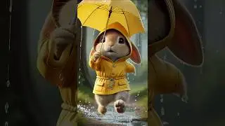 Kitty saves a wet bunny on the side of the road. 😱😔😭 #kittyrescue #animation #animalrescue #ai