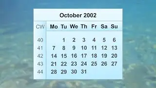 October 2002 Calendar