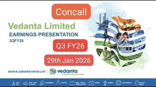 Concall Q3 FY 26 Vedanta Ltd 29th Jan 2026 #Vedanta Ltd