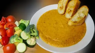 Creamy Roasted Vegetable Soup | Quick & Healthy Recipe