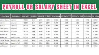 How to make salary sheet || Payroll or Payslip in excel 2016 || Creating a Payslip in Just 5 minutes